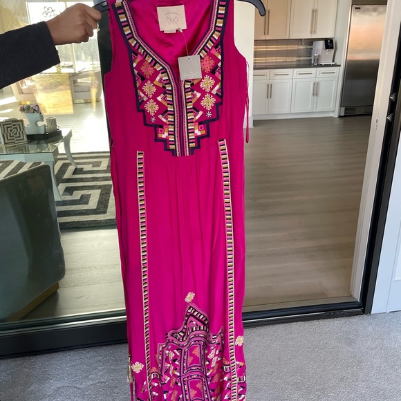 Anthropologie NWT embroidered maxi 2P - Picture 2 of 3